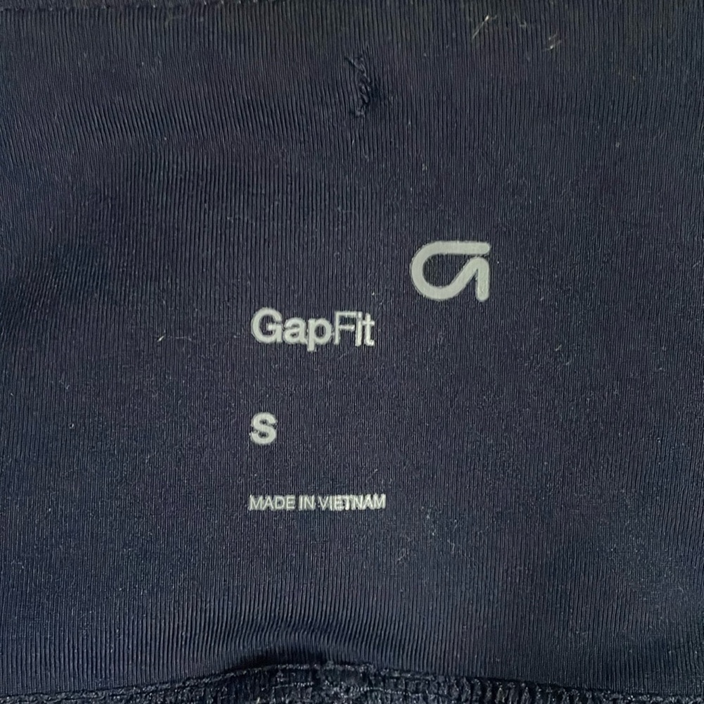 GapFit Sport Compression Colorblock 7/8 Leggings Women's Size Small Navy & Blue - Picture 7 of 7